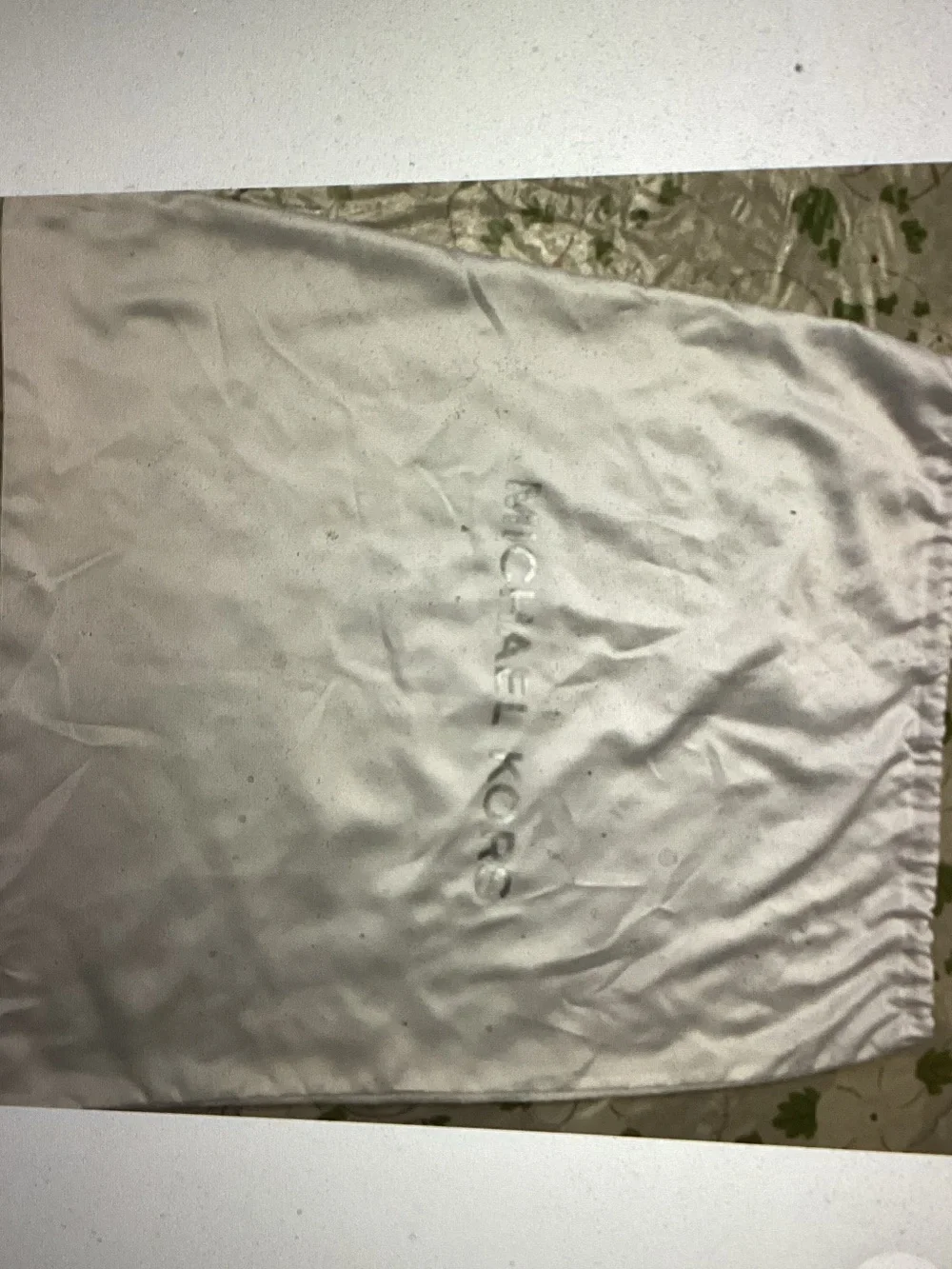 Michael Kors Satin bag covering in White